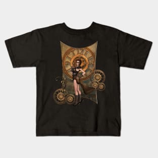 Steampunk women Kids T-Shirt